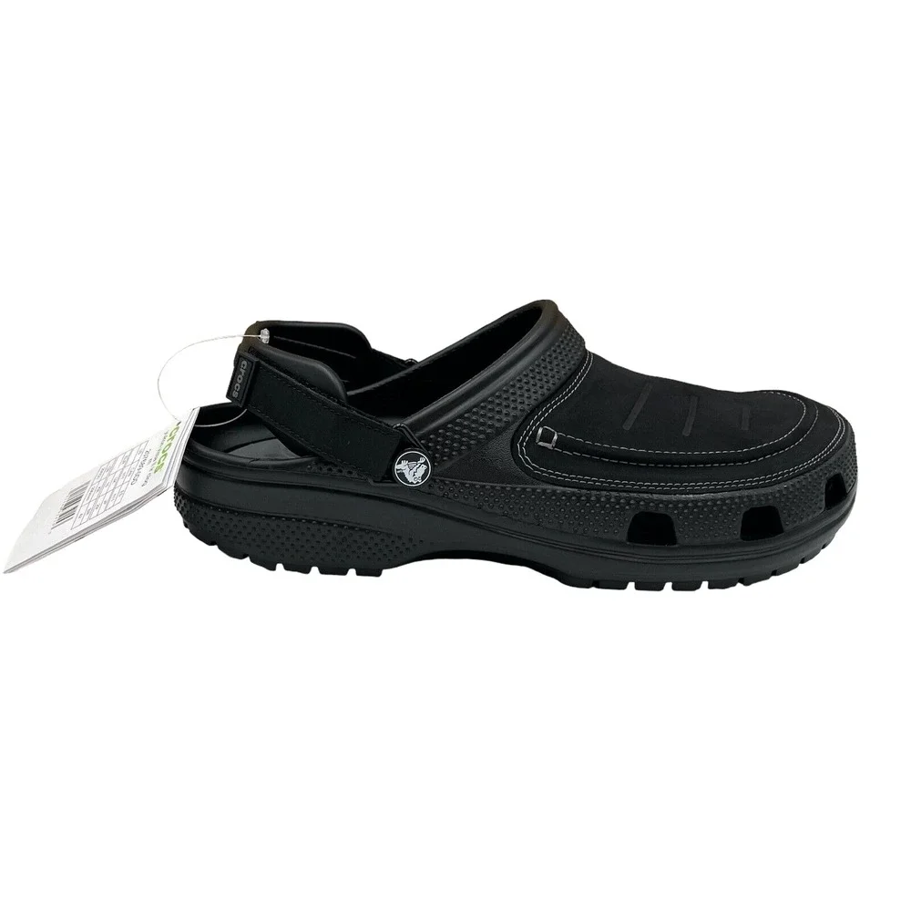 Crocs Men's Yukon Vista ll LiteRite Slip-on Clogs Size 11 Black Faux Leather